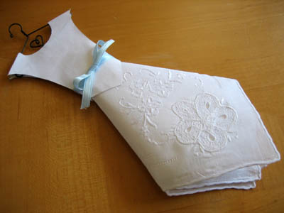 Wedding Dress Battenburg Lace Floral Hankie Kit
