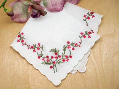 Monogrammed Women's Handkerchief, Embroidered