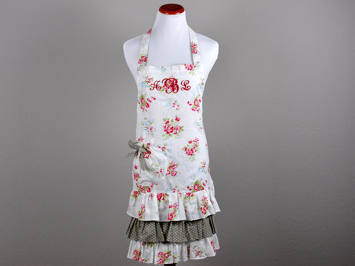 Vintage Inspired Floral Hostess Apron