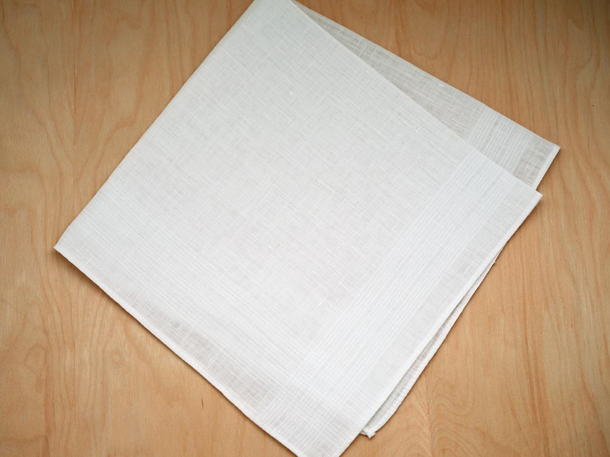 hand rolled linen handkerchiefs