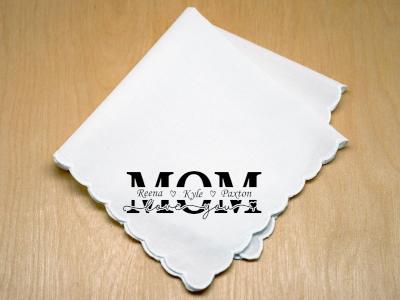 Custom Print Mothers Love Handkerchief w/ Children Names