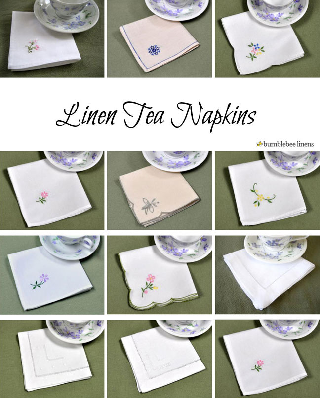 Luncheon Napkins, Cloth Tea Napkins 