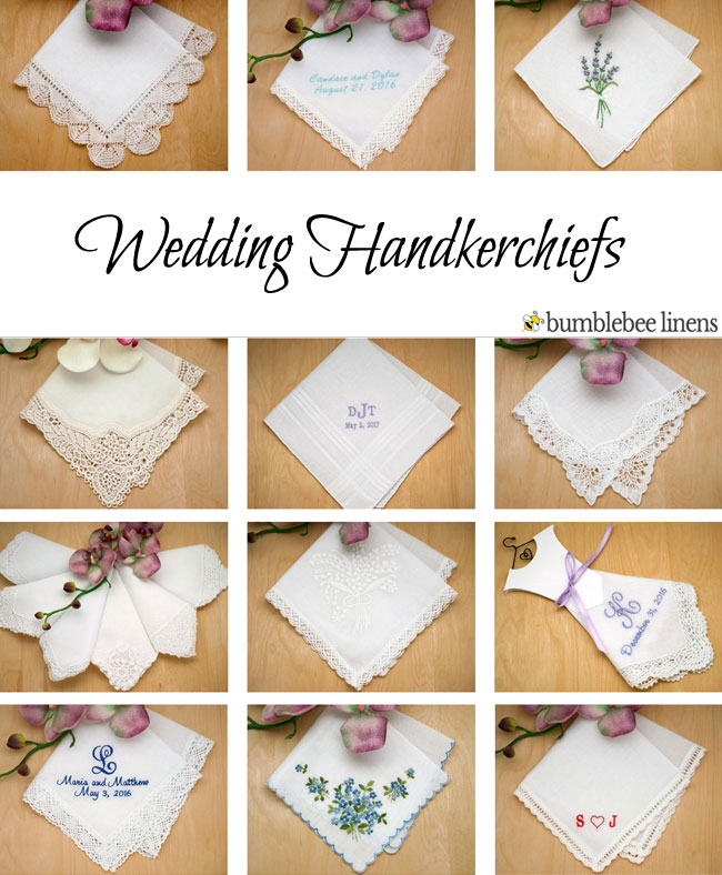 Monogram Wedding Handkerchief 