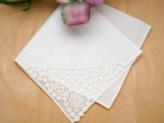Pineapple German Guipure Lace Ladies Handkerchief