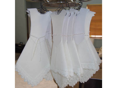 Virginia from California took our wedding dress template and our line of 