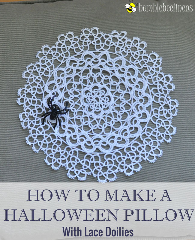 Making a Halloween Pillow With Doilies