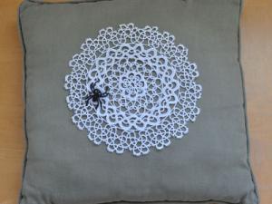Making a Halloween Pillow With Doilies