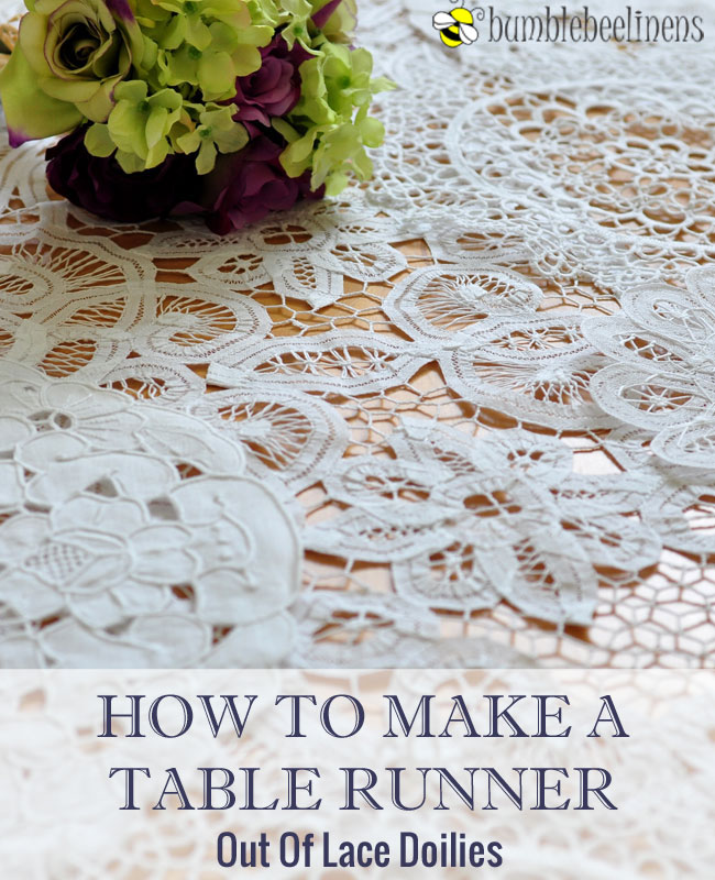 Making A Tablerunner Out Of Doilies
