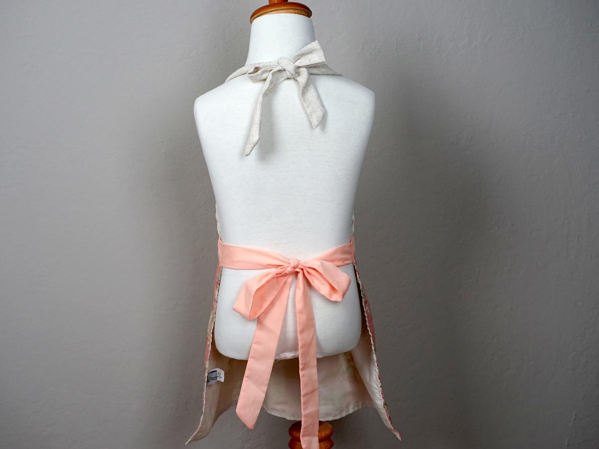 Girls Dusty Rose Floral Apron