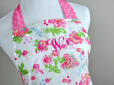 Vintage Inspired Cotton Candy Pink Kids Apron