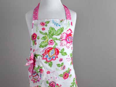 Vintage Inspired Cotton Candy Pink Kids Apron