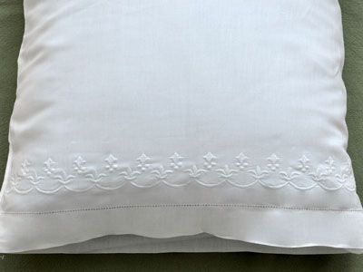 Pair of Cotton Pillowcases with Fleur De Lis