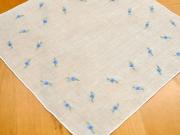Set of 3 \'Something Blue\' Roses Bridal Handkerchiefs