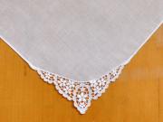 Daisy Pendant German Guipure Lace Ladies Handkerchief