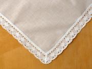Set of 3 Ivory Honeycomb Lace Ladies Handkerchiefs