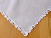 Set of 3 Triangle Crochet Lace Wedding Handkerchiefs