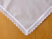 Set of 3 Cathedral Lace Wedding Handkerchiefs