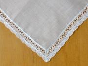 Set of 3 Seashell Crochet Lace Wedding Handkerchiefs