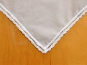 Set of 3 Scallop Ribbon Wedding Handkerchiefs