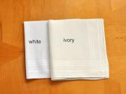 Set of 3 Ivory Mens Handkerchiefs with Satin Stripes