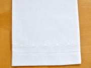 Set of 2 Linen Embroidered Daisy Chain Bath Towels