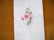 Linen Flower Embroidered Wine Bottle Gift Bag