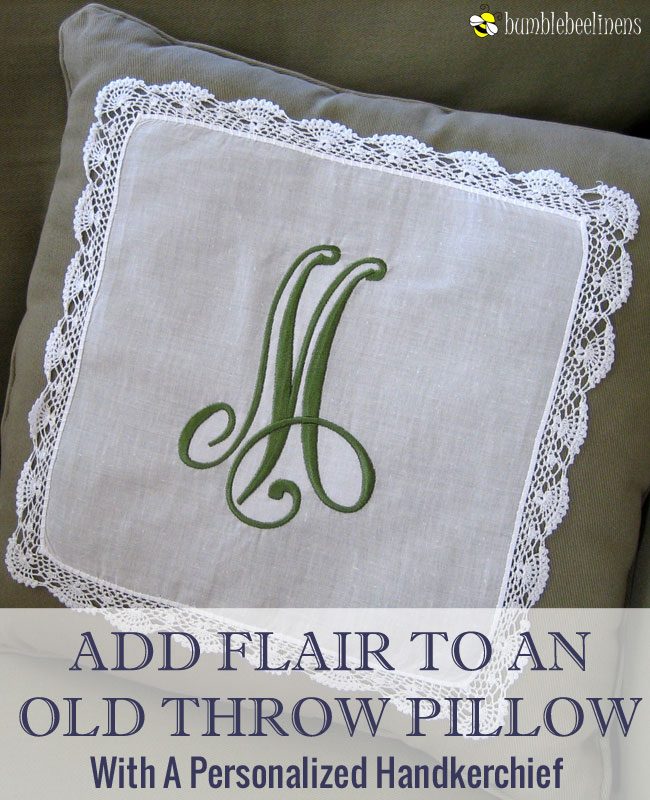 Add Flair to an Old Throw Pillow With a Handkerchief