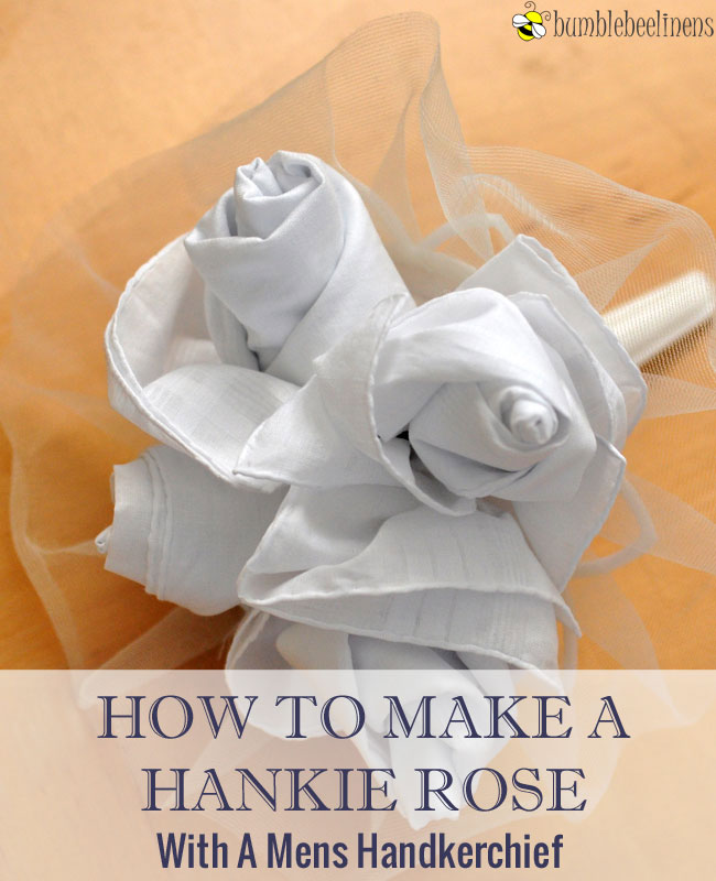 Making a Wedding Hankie Rose Bouquet