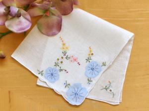 Set of 3 Floral 'Something Blue' Bridal Handkerchief