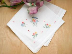 Set of 3 Bridal Bouquet Handkerchiefs