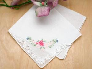 Set of 3 Floral Bouquet Ladies Hankies