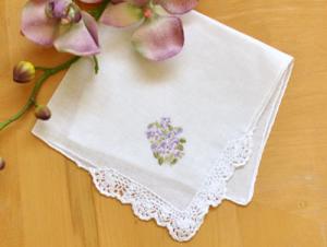 Set of 3 Purple Monet Inspired Ladies Handkerchiefs