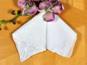 'Mothers' Set Wedding Handkerchief Set with Battenburg Lace