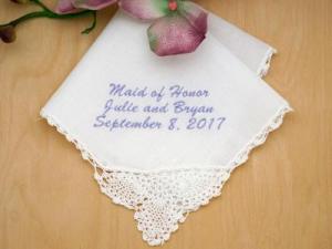 Personalized Up To Three Lines of Your Choice Hankie - Font L