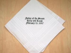 Personalized Up To Three Lines Of Your Choice Hankie Mens Font K