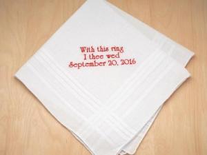 Personalized Up To Three Lines Of Your Choice Hankie Mens Font P