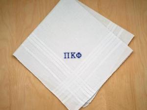 Fraternity Greek Personalized Mens Handkerchief