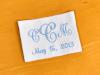 Monogrammed Wedding Dress Label w/ 3 Initials and Date