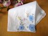 Floral 'Something Blue' Bridal Handkerchief