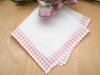 Set of 3 Pink Circle Band Border Handkerchiefs