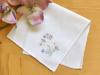 Set of 3 Purple and White Daisy Design Handkerchiefs