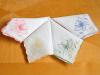 Set of 4 Colorful Butterfly Embroidered Handkerchiefs