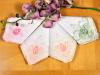 Set of 5 Colorful Rose Embroidered Handkerchiefs