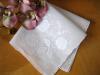 Set of 3 White Embroidered Wedding Handkerchiefs with Flowers