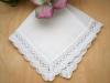 Set of 3 Seashell Crochet Lace Wedding Handkerchiefs