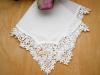 Floral Snowflake German Plauen Lace Womens Handkerchief