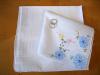 Bride and Groom Wedding Hankie Set with Floral 'Something Blue'