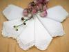 Bridal Set of 6 Different Wedding Handkerchiefs - Set G