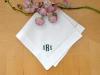 Set of 4 Monogrammed Linen Napkins w/ 3 Initials- Font E