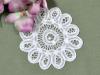 1 Dozen White Round Battenburg Lace Cocktail Napkins